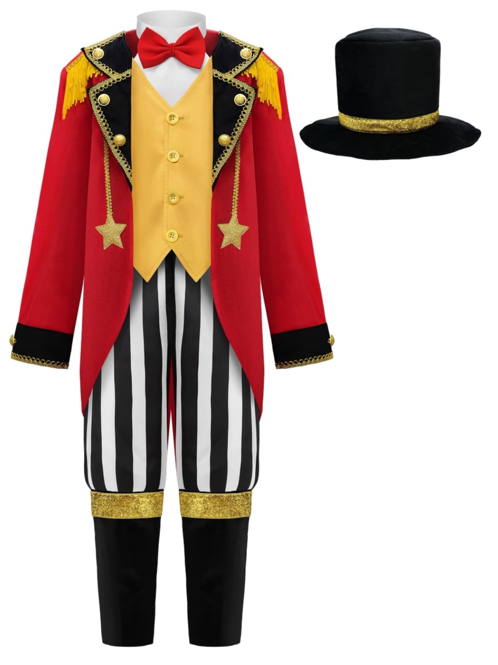 Circus Ringmaster Halloween Costume For Kids Set With Hat US Size 5 NEW